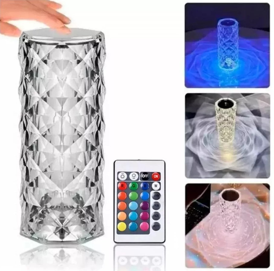 LAMPARA DE ACRÍLICO LUZ DIAMANTE TÁCTIL