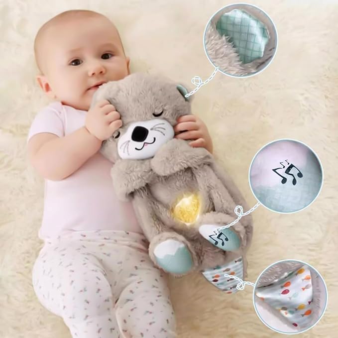NUTRIA PELUCHE DE APEGO ANTI-ESTRÉS CON RESPIRACIÓN