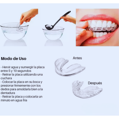 PLACA ANTI BRUXISMO APNEA Y RONQUIDO - 2X1