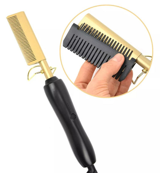 PEINE CALIENTE ALISADOR DE PELO, 2 EN 1